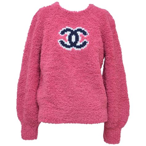 chanel pink sweater|authentic chanel logo sweater.